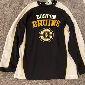 Boston Bruins Black and White Long Sleeve Shirt